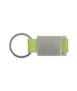 Portachiavi in metallo e nylon confezionato in scatoletta nera