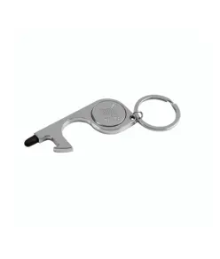 Portachiavi in metallo (nickel free) con: funzione no-touch per ascensore, pos, bancomat