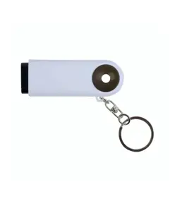 Portachiavi in plastica con gettone per carrello della spesa e luce a 2 led