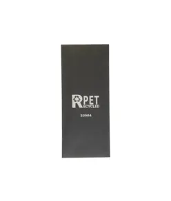 Portachiavi in r-pet con placchetta in metallo cromato