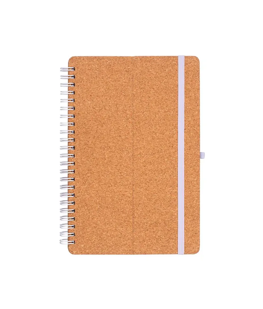 25 pezzi Quaderno ad anelli in sughero trasformabile in stand portacellulare.