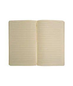 Quaderno con copertina in carta riciclata, fogli a righe color avorio, 50 pag., 9X14 cm