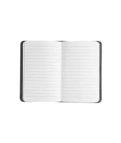 Quaderno con copertina in R-Pet, con elastico, fogli a righe color bianco