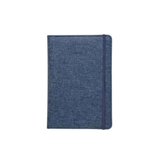 Quaderno con copertina in R-Pet, con elastico, fogli a righe color bianco