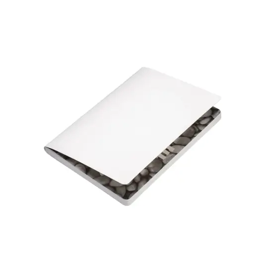 Quaderno in carta di pietra, fogli bianchi a righe, 64 pag., 14,5x21 cm