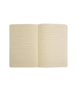Quaderno in cartoncino effetto metallizzato, fogli a righe color avorio (64 pag.)
