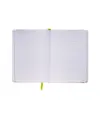 Quaderno in copertina in PU con elastico colorato(80 pag.), segnalibro in raso