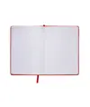 Quaderno in PU con elastico colorato, fogli a quadretti (80 pag.), segnalibro in raso