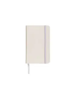 Quaderno in PU con elastico colorato, fogli a righe (80 pag.), segnalibro in raso