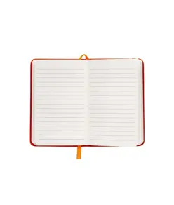 Quaderno in PVC con elastico colorato, fogli a righe (80 pag.), segnalibro in raso