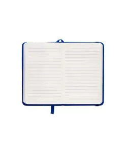 Quaderno in PVC con elastico colorato, fogli a righe (80 pag.), segnalibro in raso