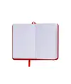 Quaderno in PVC con elastico colorato, fogli bianchi (80 pag.), segnalibro in raso