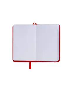 Quaderno in PVC con elastico colorato, fogli bianchi (80 pag.), segnalibro in raso
