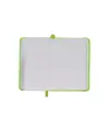 Quaderno in PVC con elastico colorato, fogli bianchi (80 pag.), segnalibro in raso