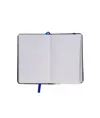 Quaderno in PVC con elastico colorato, fogli bianchi (80 pag.), segnalibro in raso