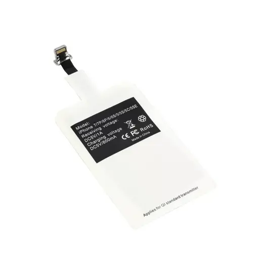 Ricevitore QI wireless con connettore lightning per abilitare i dispositivi Apple