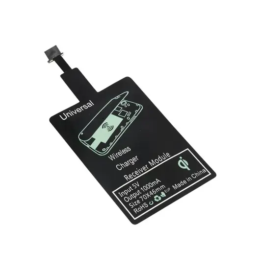Ricevitore QI wireless con connettore micro USB per abilitare i dispositivi con connettore
