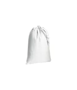 Sacchetto in cotone 120 g/m2 con chiusura a strozzo, 10 x 14 cm Handle