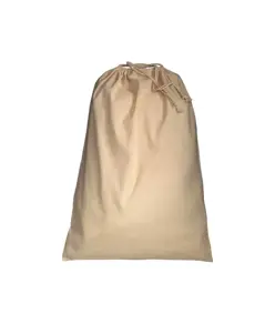 Sacchetto in cotone naturale 120 g/m2 con chiusura a strozzo, 50 x 75 cm Handle