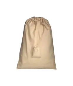 Sacchetto in cotone naturale 120 g/m2 con chiusura a strozzo, 50 x 75 cm Handle