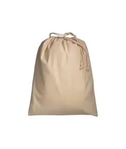 Sacchetto in cotone naturale 120 g/m2 con chiusura a strozzo, 40 x 50 cm Handle