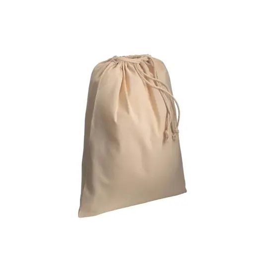 Sacchetto in cotone naturale 120 g/m2 con chiusura a strozzo, 40 x 50 cm Handle