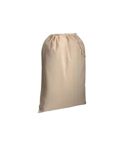 Sacchetto in cotone naturale 120 g/m2 con chiusura a strozzo, 30 x 45 cm Handle
