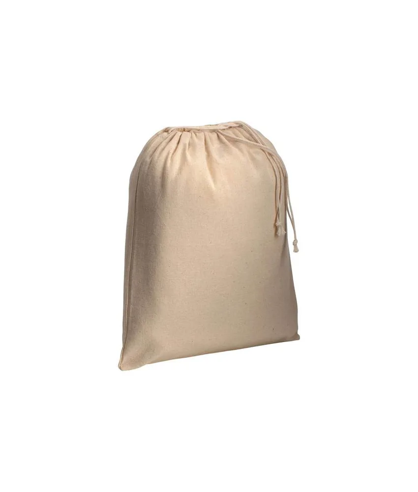 50 pezzi Sacchetto in cotone naturale 120 g/m2 con chiusura a strozzo, 25 x 30 cm Handle