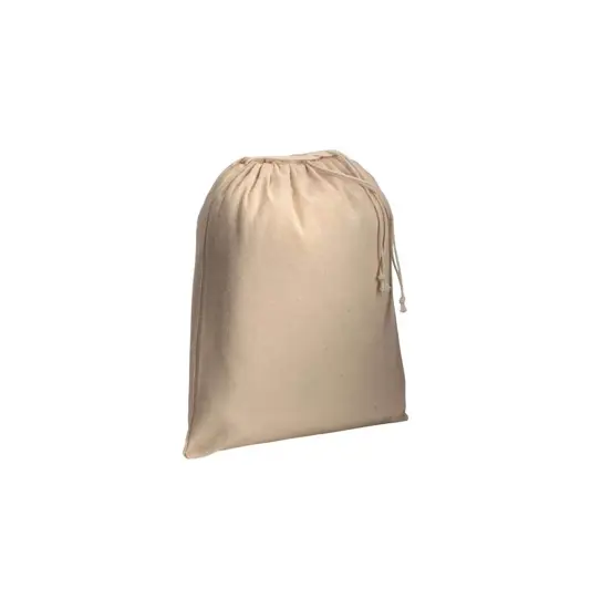 Sacchetto in cotone naturale 120 g/m2 con chiusura a strozzo, 25 x 30 cm Handle