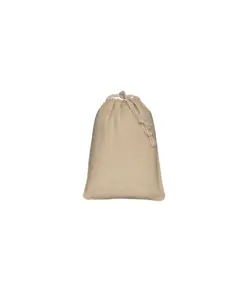 Sacchetto in cotone naturale 120 g/m2 con chiusura a strozzo, 10 x 14 cm Handle