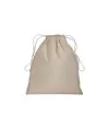 Sacchetto in cotone naturale da 135 g/m2 con rete e chiusura a strozzo, 25x30 cm Handle