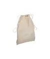 Sacchetto in cotone naturale da 135 g/m2 con rete e chiusura a strozzo, 25x30 cm Handle