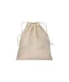 Sacchetto in cotone naturale da 135 g/m2 con rete e chiusura a strozzo, 25x30 cm Handle