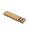 Set di due penne a scatto in bamboo, di cui una con gommino per touch screen
