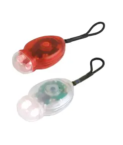 Set luci da bicicletta in plastica a doppio LED, una con luce bianca e una con luce rossa