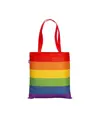 Shopper arcobaleno in R-pet  80g/m2, manici lunghi Handle