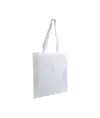Shopper bianca in poliestere, manici lunghi colorati Handle
