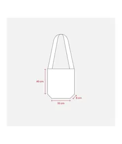Shopper bicolore in TNT, tracolla e soffietto Handle
