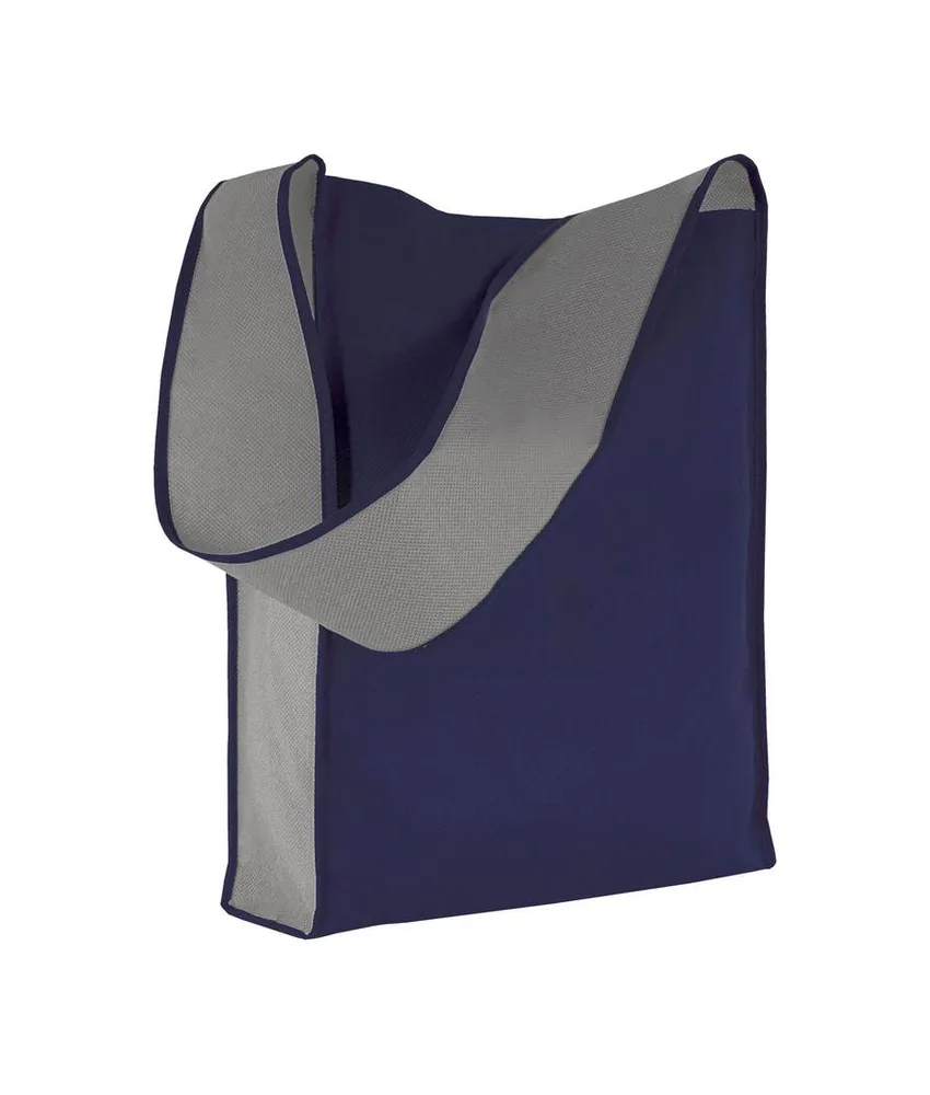 50 pezzi Shopper bicolore in TNT, tracolla e soffietto Handle