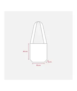 Shopper bicolore in TNT, tracolla e soffietto Handle