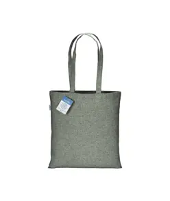 Shopper carbon neutral in cotone riciclato  280 g/m2, manici lunghi Handle