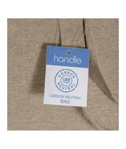Shopper carbon neutral in cotone riciclato  280 g/m2, manici lunghi Handle