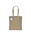 Shopper carbon neutral in cotone riciclato  280 g/m2, manici lunghi Handle