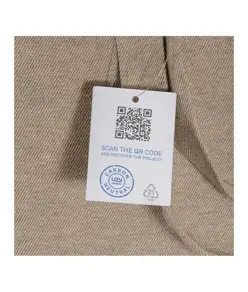 Shopper carbon neutral in cotone riciclato  280 g/m2, manici lunghi Handle