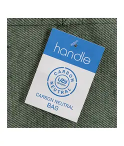 Shopper carbon neutral in cotone riciclato 280 g/m2, manici lunghi e soffietto Handle