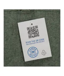 Shopper carbon neutral in cotone riciclato 280 g/m2, manici lunghi e soffietto Handle