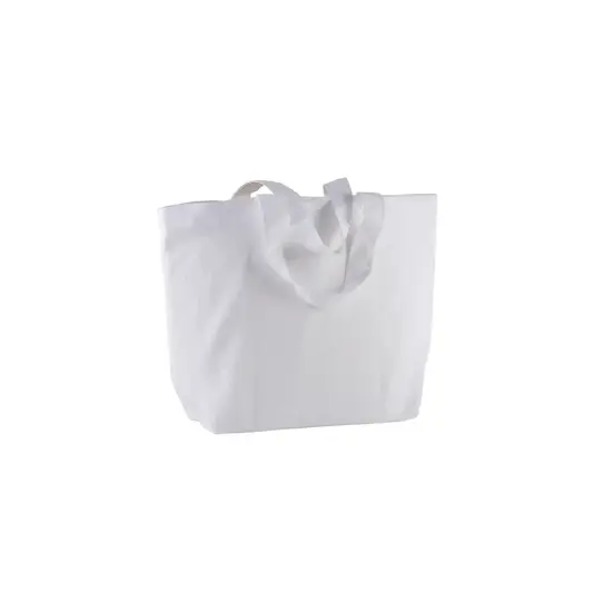 Shopper con soffietto alla base in cotone 120 g/m2, manici corti Handle