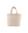 Shopper con soffietto alla base in cotone 120 g/m2, manici corti Handle