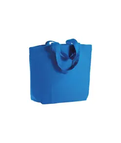 Shopper con soffietto alla base in cotone 120 g/m2, manici corti Handle