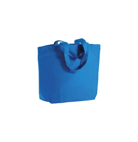 Shopper con soffietto alla base in cotone 120 g/m2, manici corti Handle